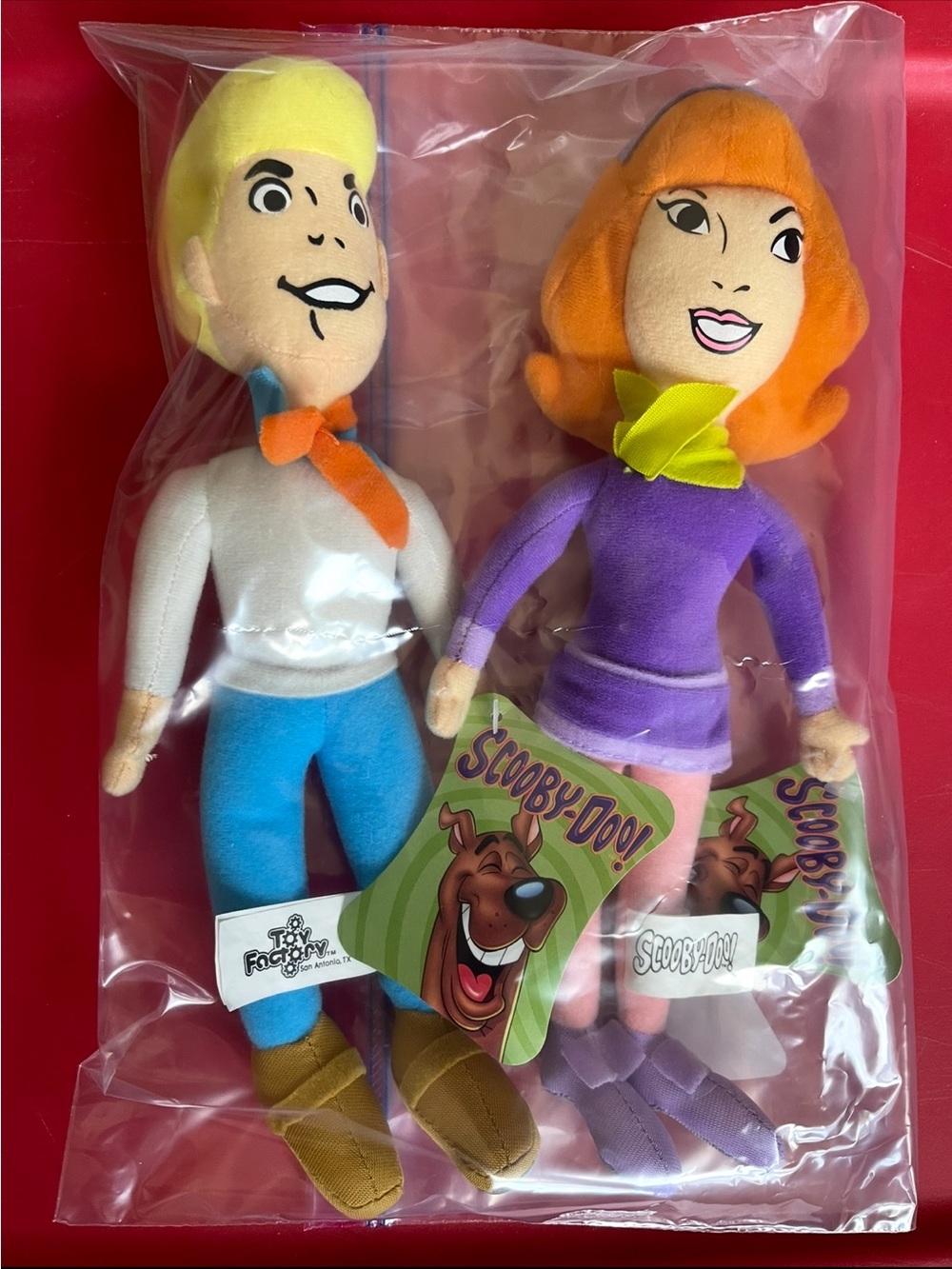 Scooby-Doo Fred & Daphne Plush Set - Orange, Purple, Blue